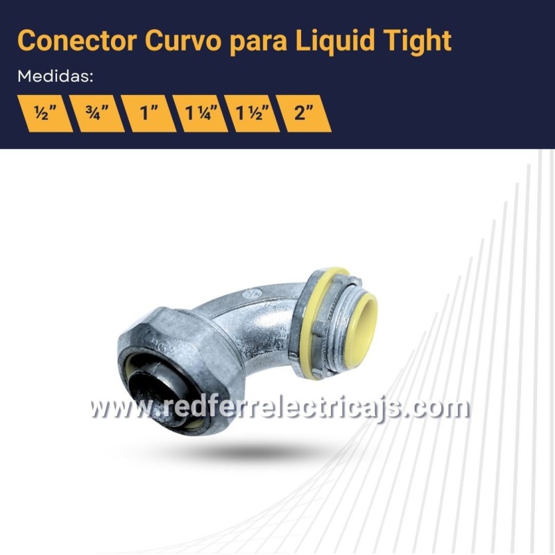Conector Recto para Liquid Tight Ferrelectricos Colombia