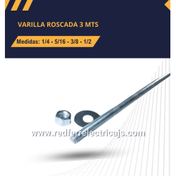 Varilla Roscada 3 mts Ferrelectricos Colombia