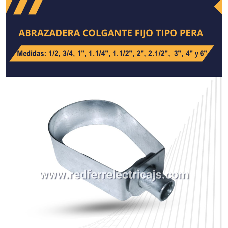 Abrazadera Colgante Fija Tipo Pera Ferrelectricos Colombia