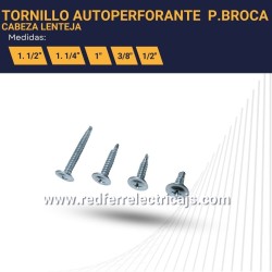 Tornillo autoperforante P. Broca cabeza de lenteja Ferrelectricos Colombia