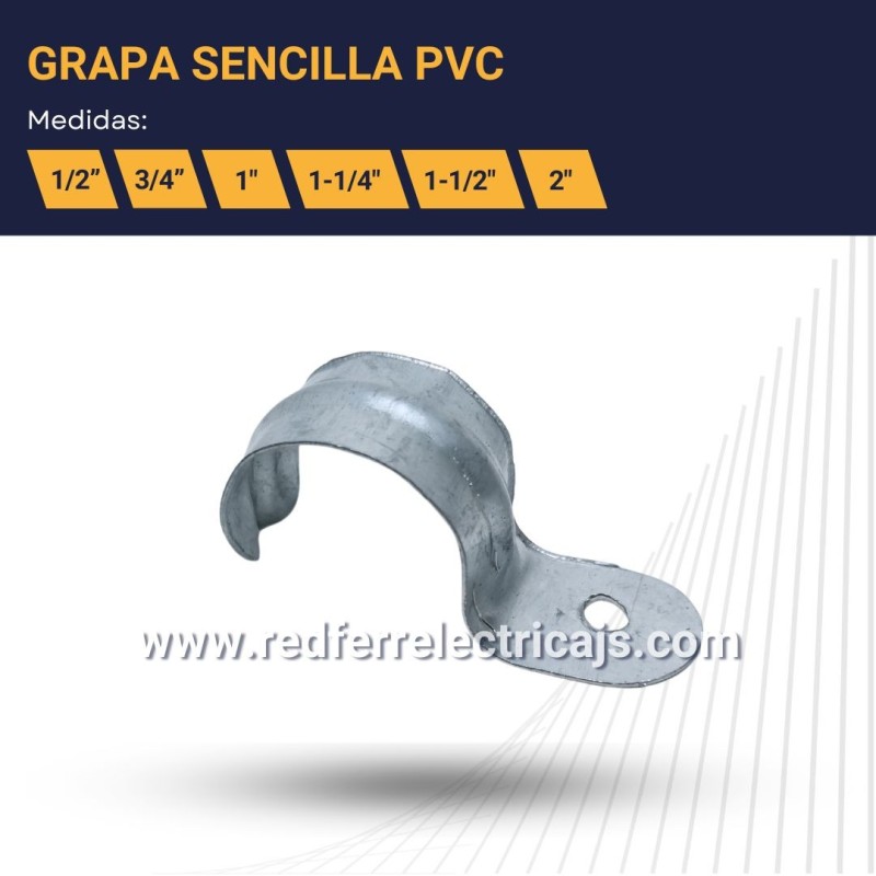 Grapa Sencilla  PVC Ferrelectricos Colombia