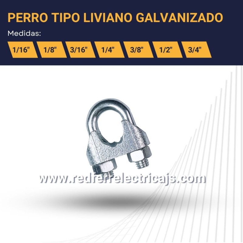 Perro tipo liviano galvanizado Ferrelectricos Colombia